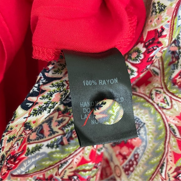 Lulu’s Red Printed Sleeveless Mini Dress Women’s Size Small Made in USA - Picture 4 of 4